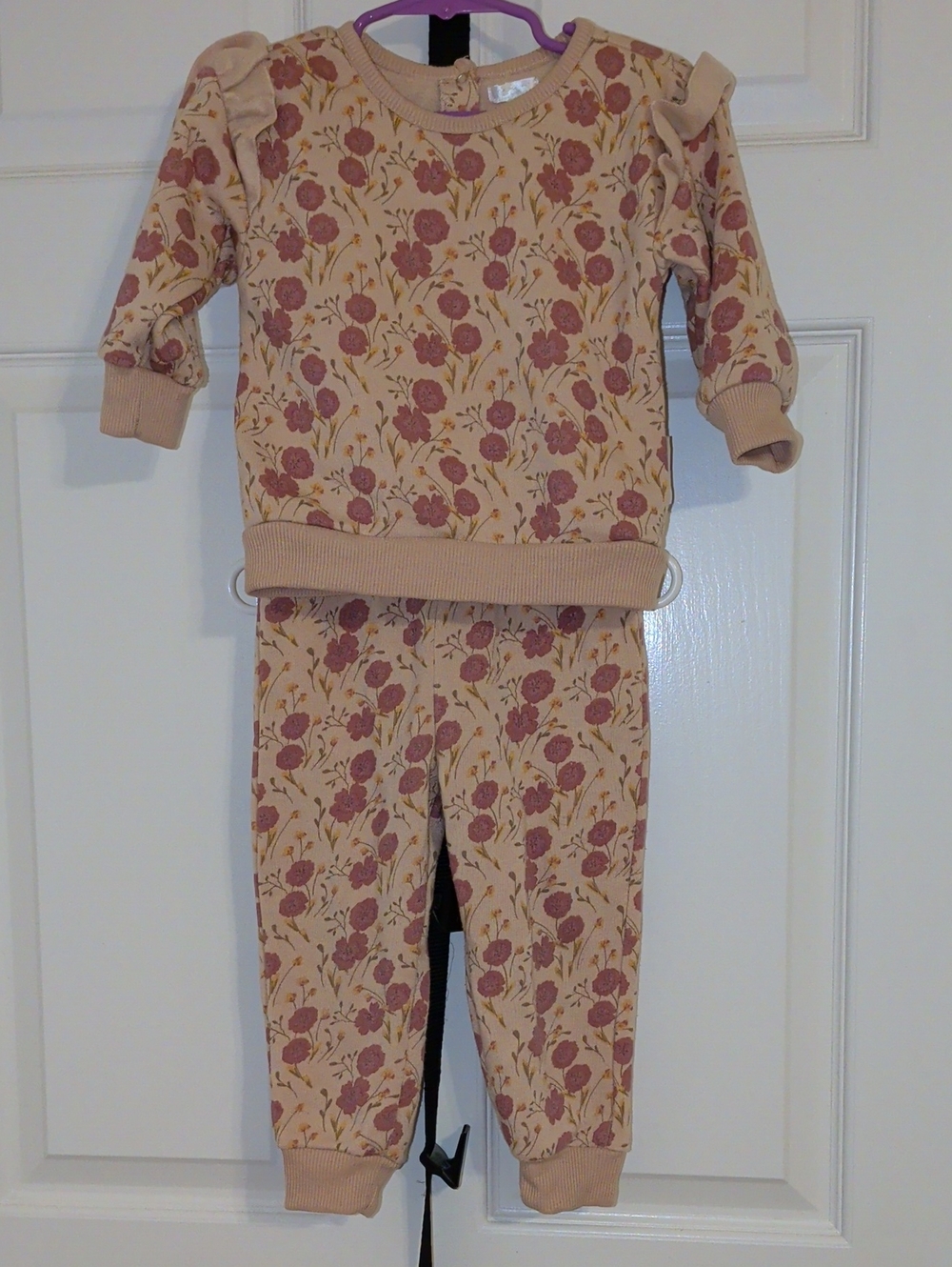Tahari Pink Floral Two-Piece Kids Pajama Set
